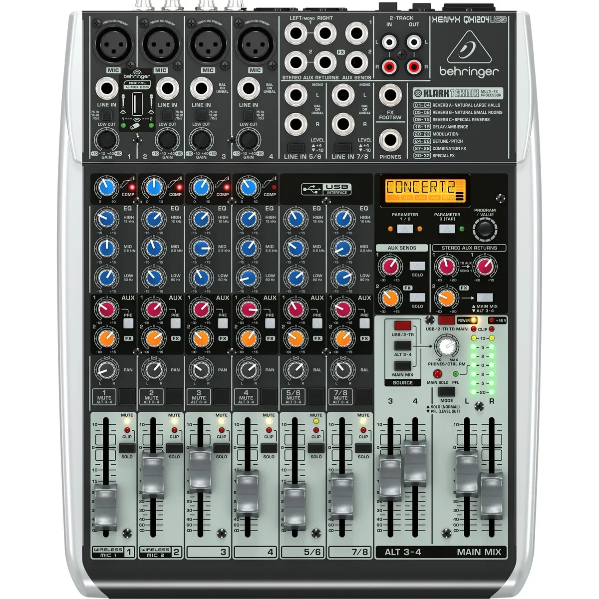 Behringer Xenyx QX1204 12-input 2/2-bus USB Mixer — view 1