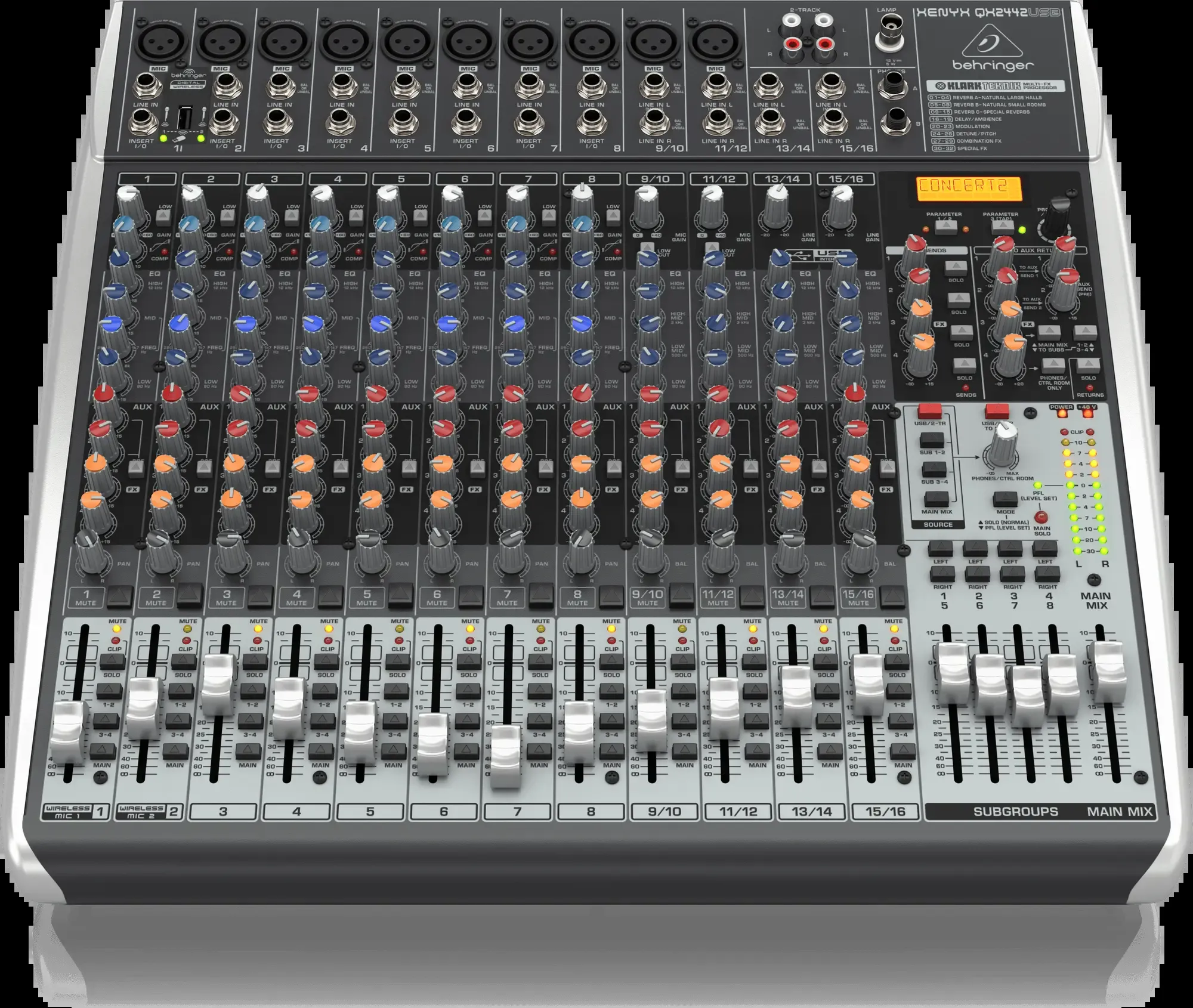 Behringer Xenyx QX2442USB Mixer with USB and Effects — view 2