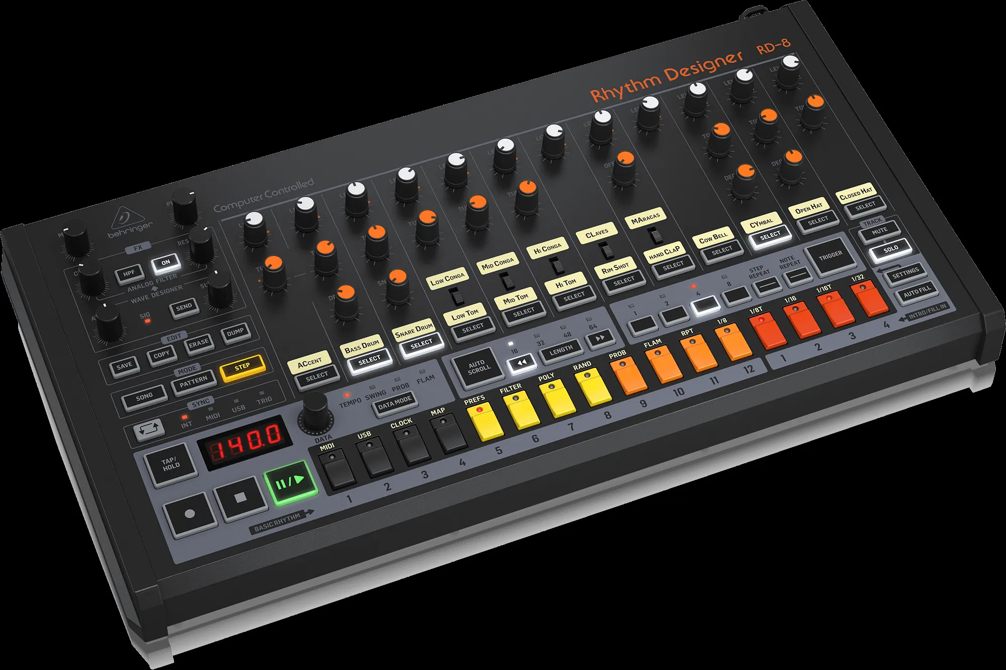 Behringer Rhythm Designer RD-8 Mk2 Analog Drum Machine — view 4