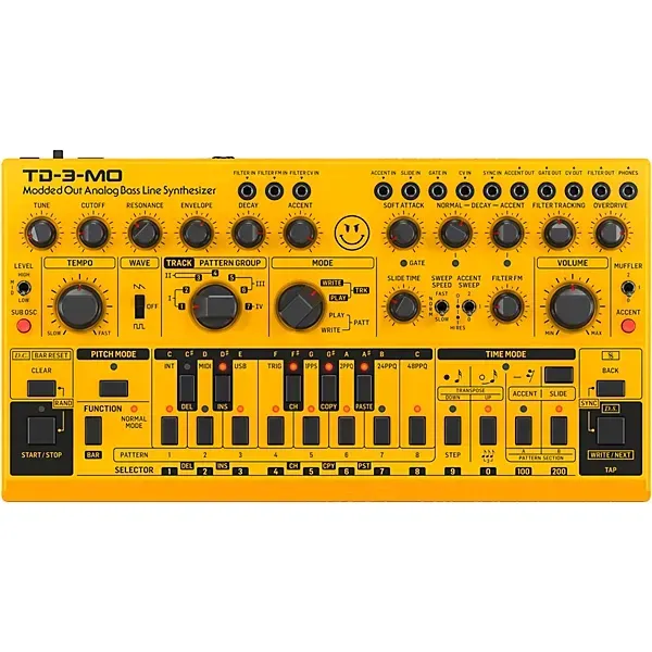 Behringer TD-3-MO-AM Analog Bass Line Synthesizer - Yellow — view 1