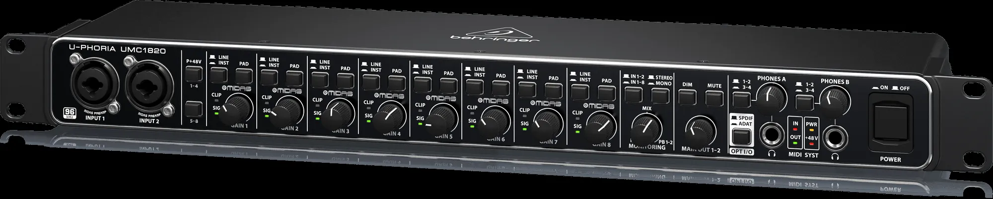 Behringer U-Phoria UMC1820 USB Audio Interface — view 4