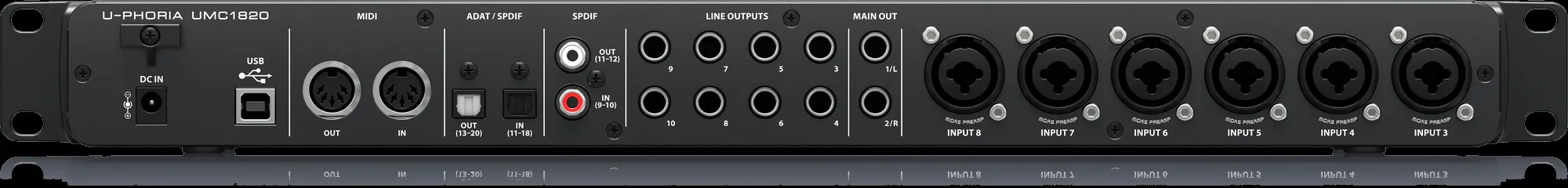 Behringer U-Phoria UMC1820 USB Audio Interface — view 5
