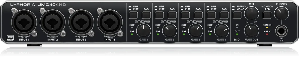 Behringer UMC404HD USB Audio Interface — view 3