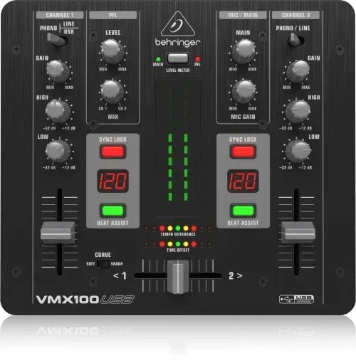 Behringer VMX100USB 2-Channel DJ Mixer