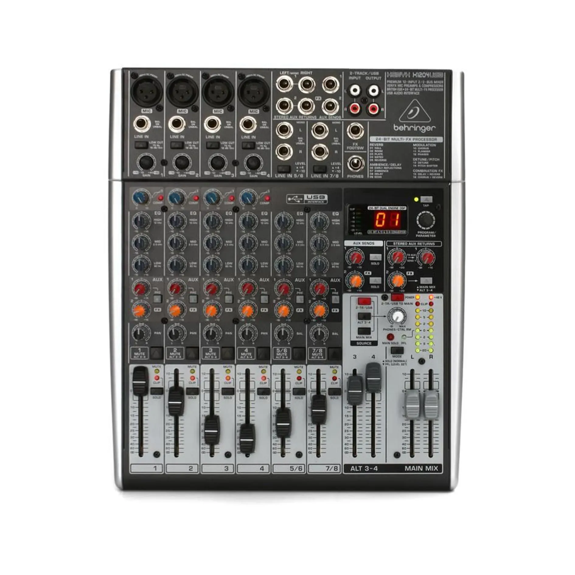 Behringer XENYX X1204 USB Mixer with Effects — view 1