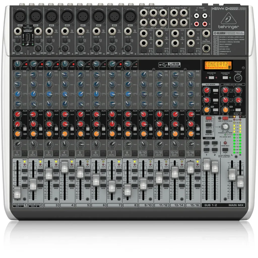 Behringer XENYX X2222 USB Mixer with Effects — view 1