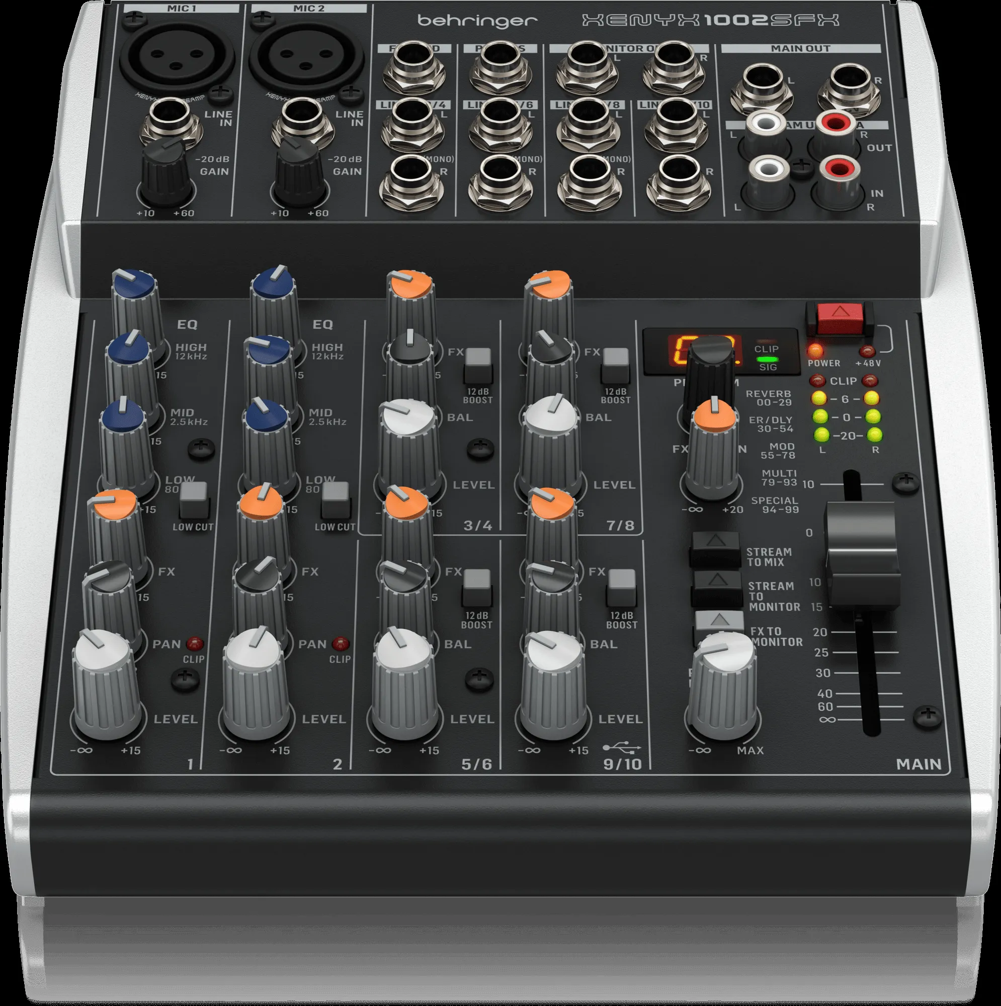 Behringer Xenyx 1002SFX 10-channel Analog Streaming Mixer — view 2