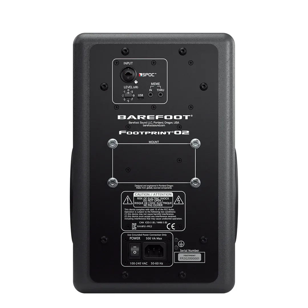 Barefoot Sound Footprint02 Gen2 6.5-Inch 3-Way Active Studio Monitor Pair — view 6