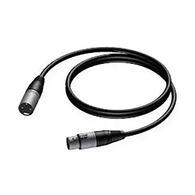 Hybrid XLR Male-XLR Female 1m Microphone Cable