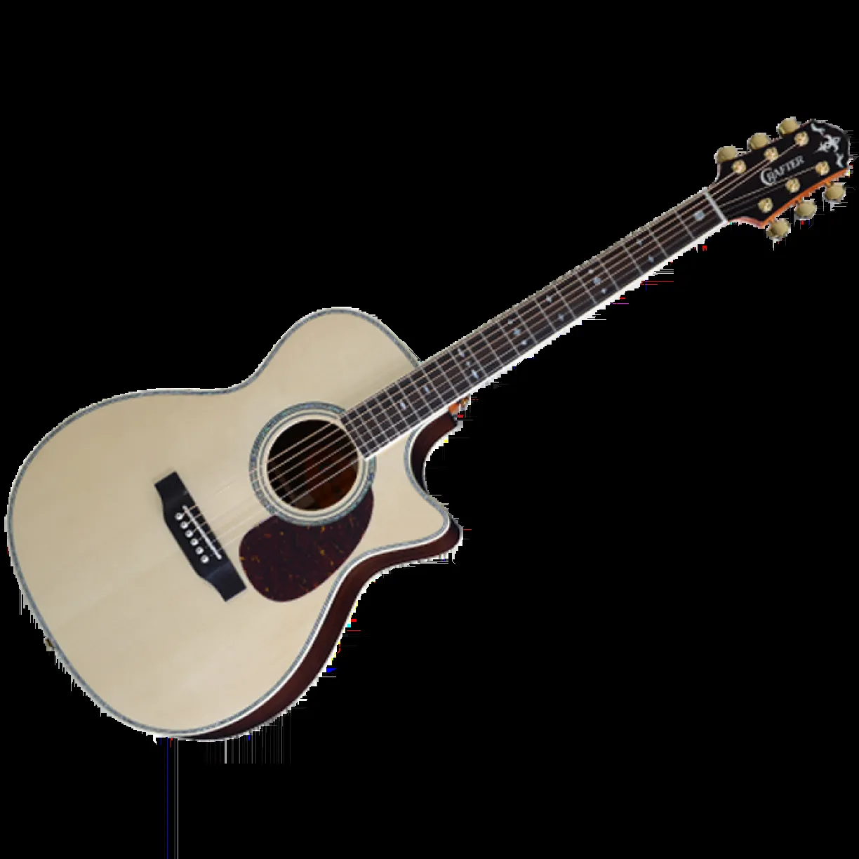 Crafter TC 035E OM body Acoustic Electric Guitar — view 3