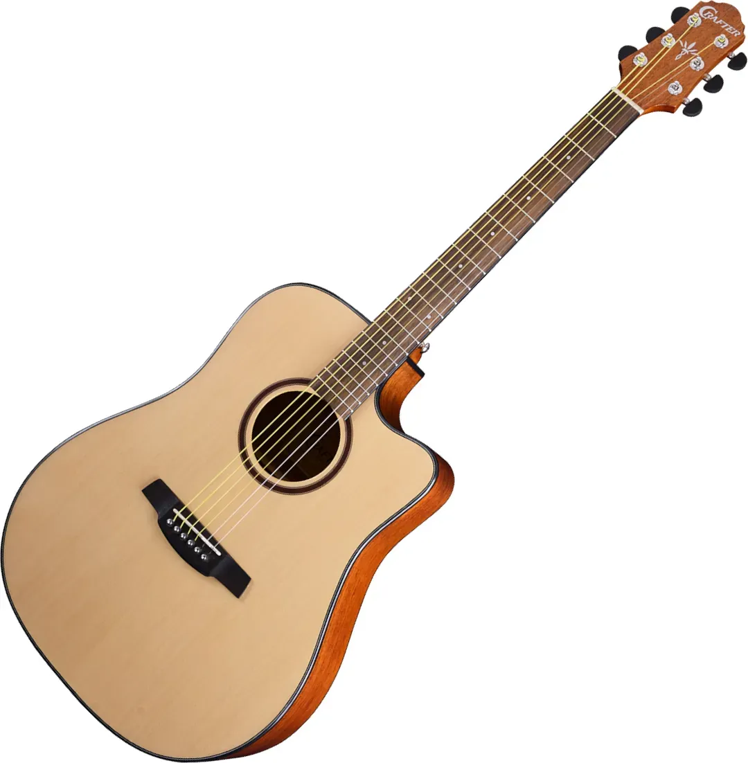 Crafter HD250ce Natural Acoustic guitar — view 2