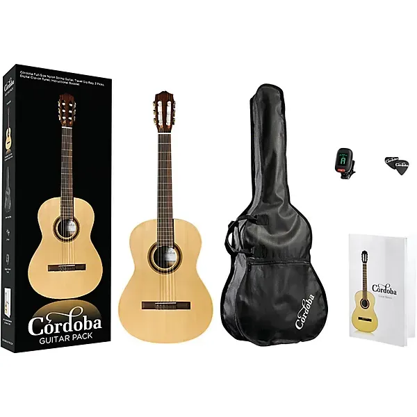 Cordoba CP100 Nylon String Guitar Pack - Spruce Top