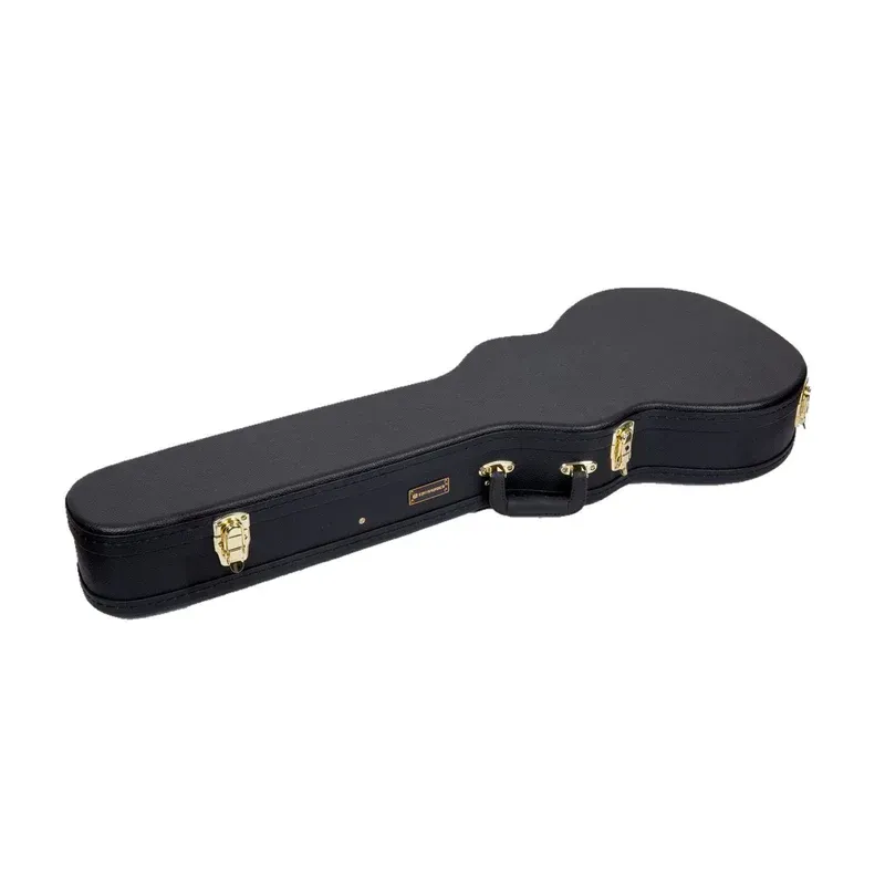 Crossrock Hardshell Multi-ply Wooden Electric Guitar Case, Les Paul Body Style - Black — view 1