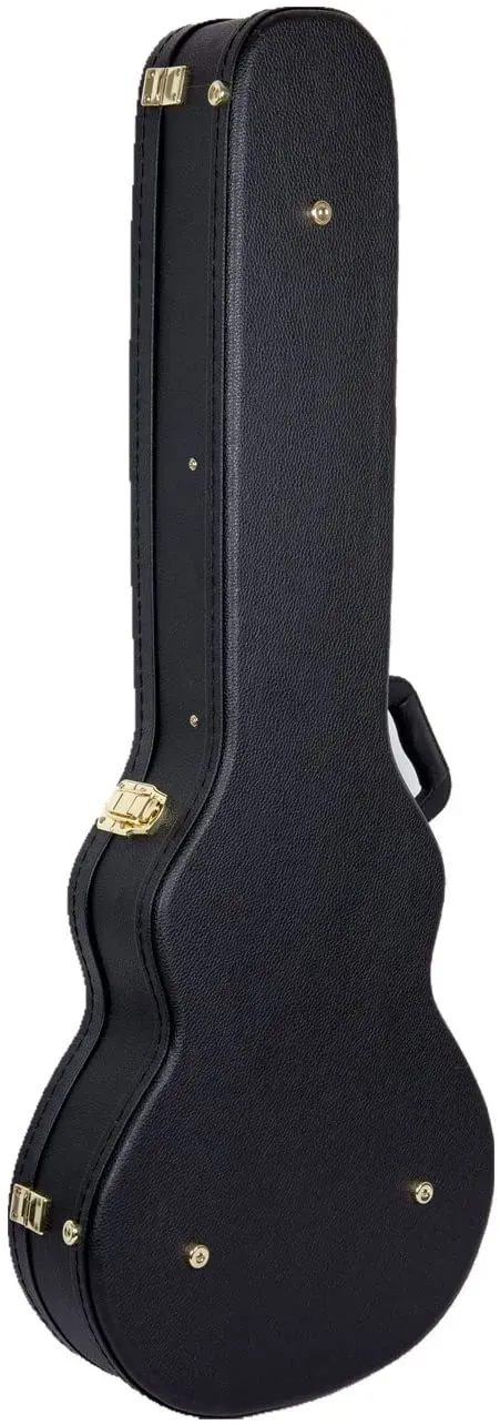 Crossrock Hardshell Multi-ply Wooden Electric Guitar Case, Les Paul Body Style - Black — view 4