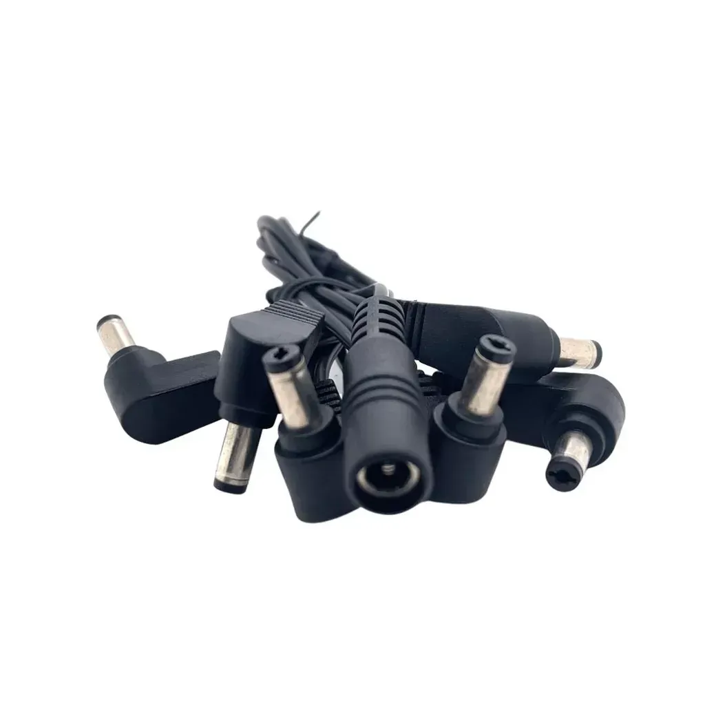 Cyberdyne 2.1mm DC Female to Daisy Chain 6 x 2.1mm DC Male Angle Connector — view 1
