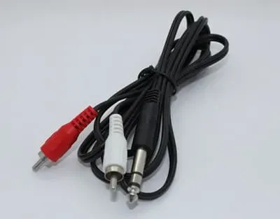 Cyberdyne 6.35mm Stereo Male to 2RCA Male Cable (1.8m) — view 1