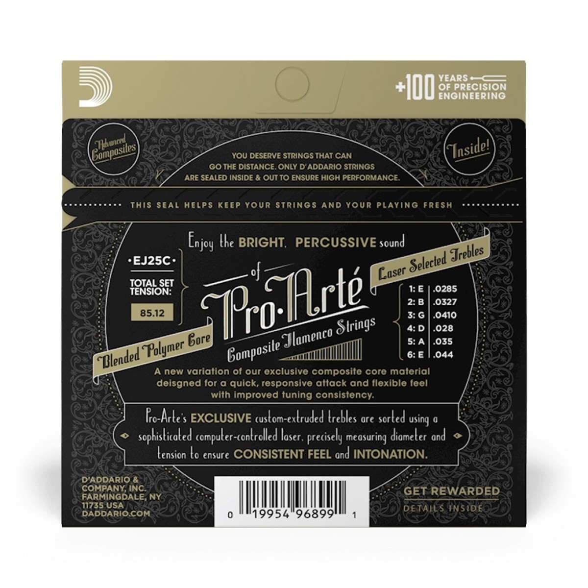 D’Addario EJ25C Pro-Arte Classical Guitar Strings – Custom Tension — view 2