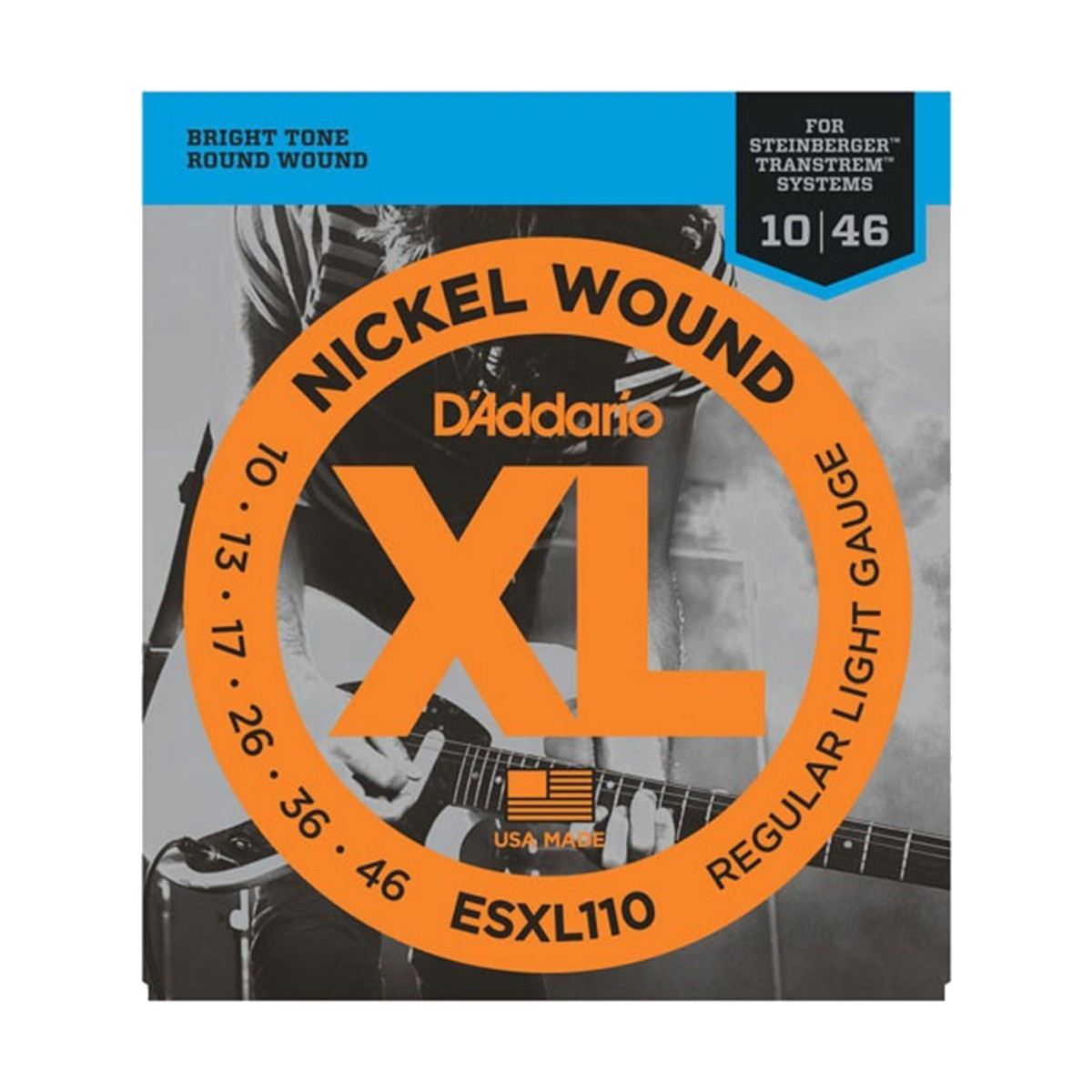 D’Addario ESXL110 Double Ball End for Steinberger Guitars – 10-46 — view 1