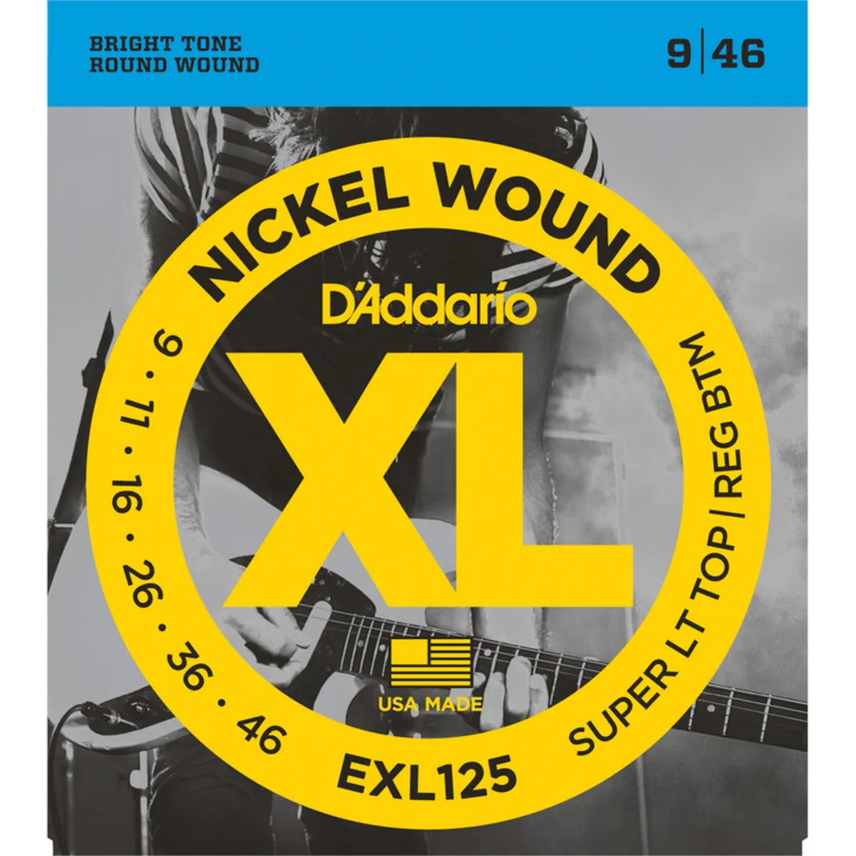 D’Addario EXL125 Electric Guitar Strings – 9-46 Super Light Top/Regular Bottom — view 1