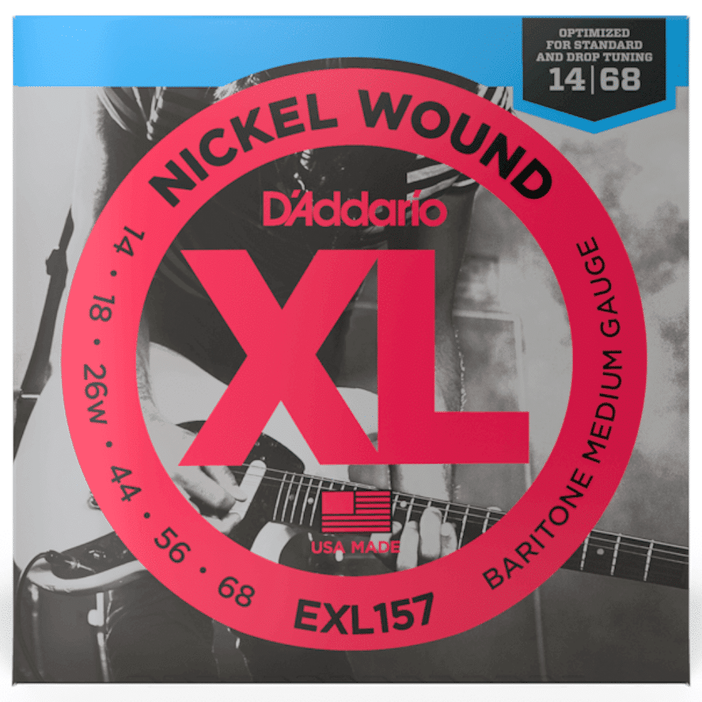 D’Addario EXL157 XL Nickel Wound Electric Baritone Guitar Strings – .014-.068 Medium — view 1