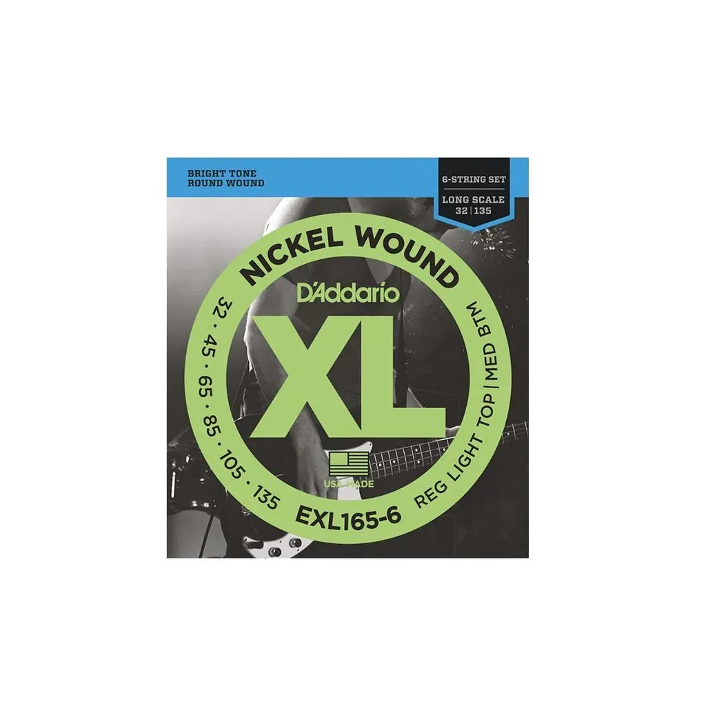 D'Addario 6-string Long Scale Bass Strings - .045-.135 — view 1