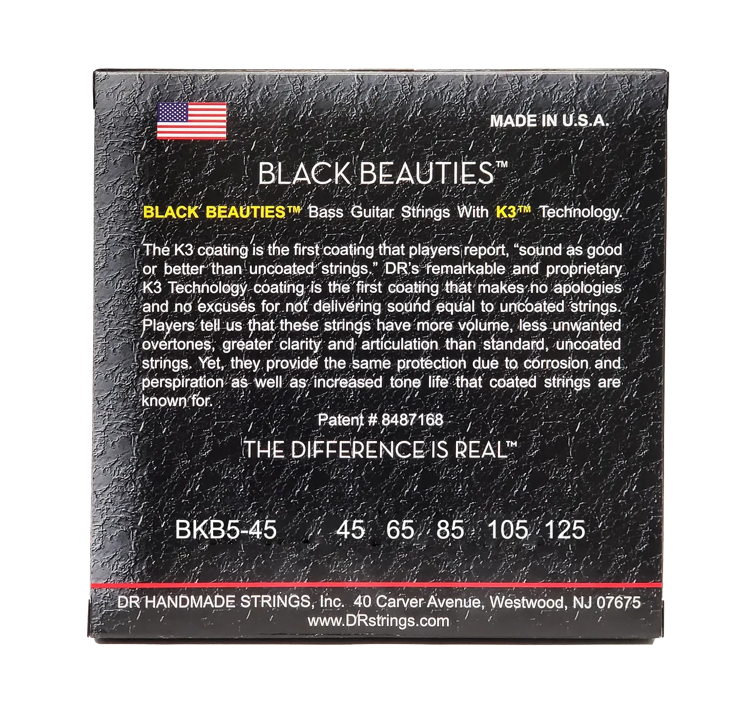 DR 5-String Black Beauties 45-125 Bass Strings — view 3