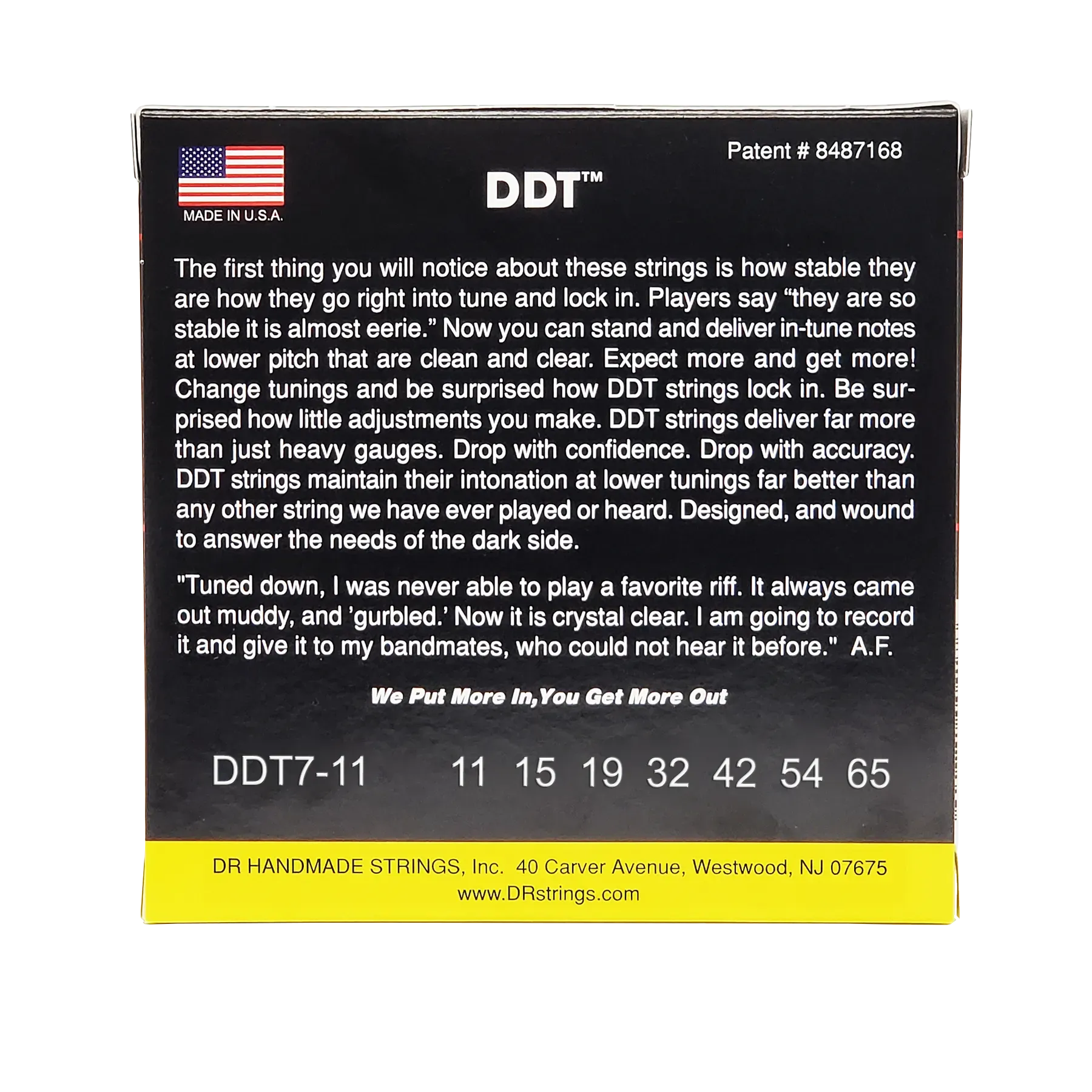 DR Strings Drop-Down Tuning 7 String DDT7-11 Extra Heavy Electric Guitar Strings — view 3