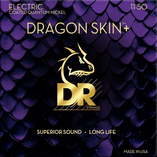 DR Strings Dragon Skin+ Heavy .011-.050 Electric Guitar Strings — view 1