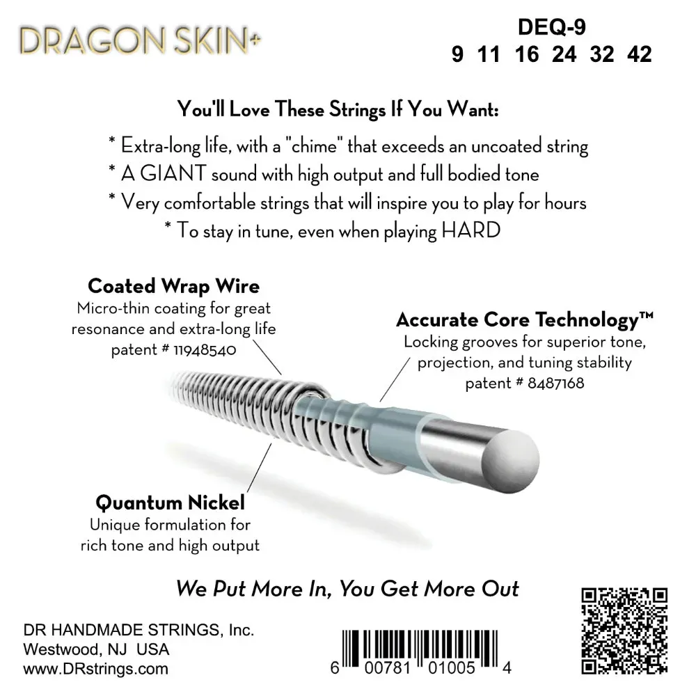 DR DRAGON SKIN HEAVY 9-42 ELEC STRINGS — view 2