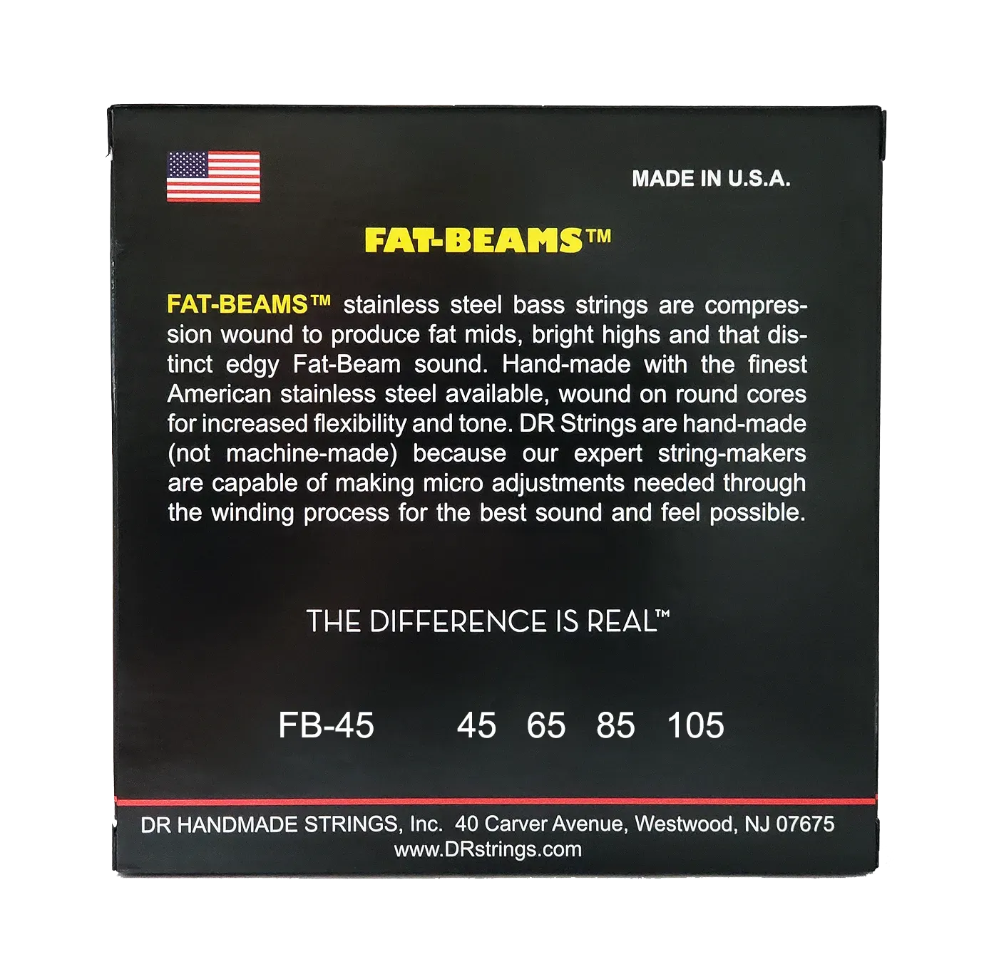 DR Strings FAT-BEAMS Bass Strings, 4-String 45-105 — view 3