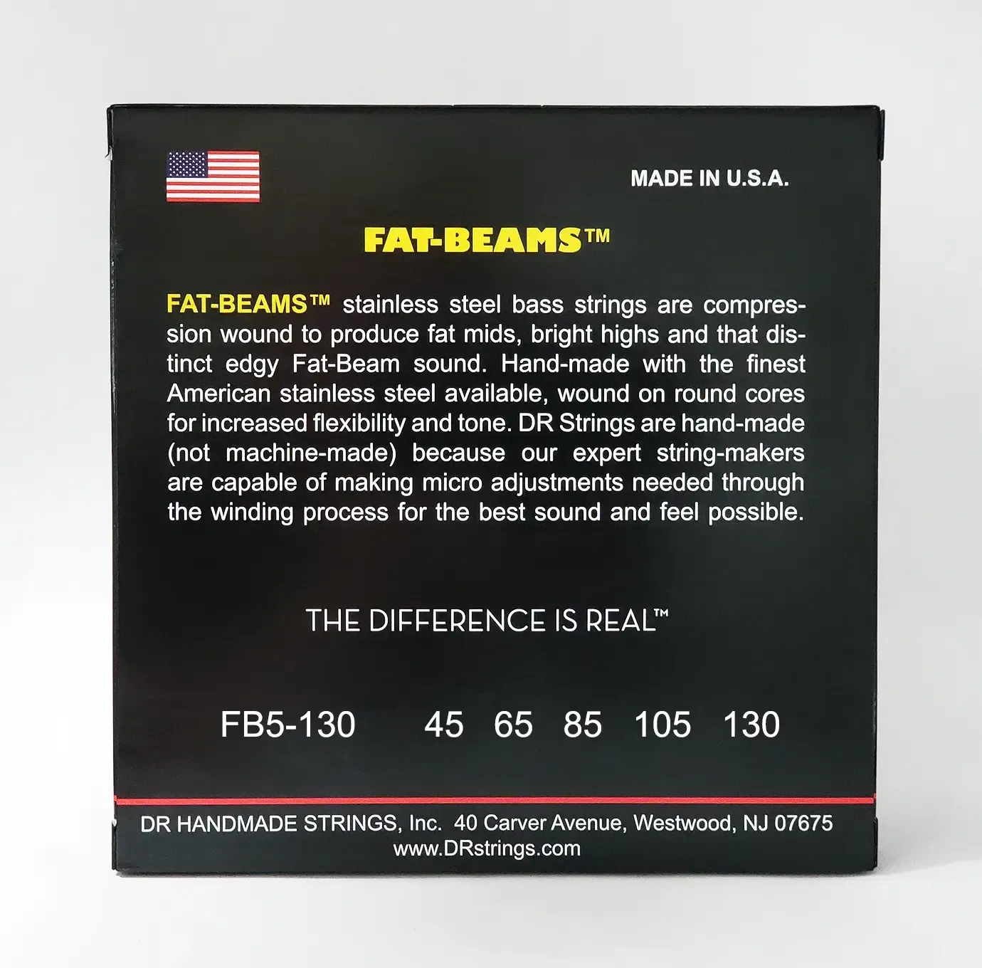 DR Strings Fat-Beam 5 String 45-130 Bass Strings — view 3