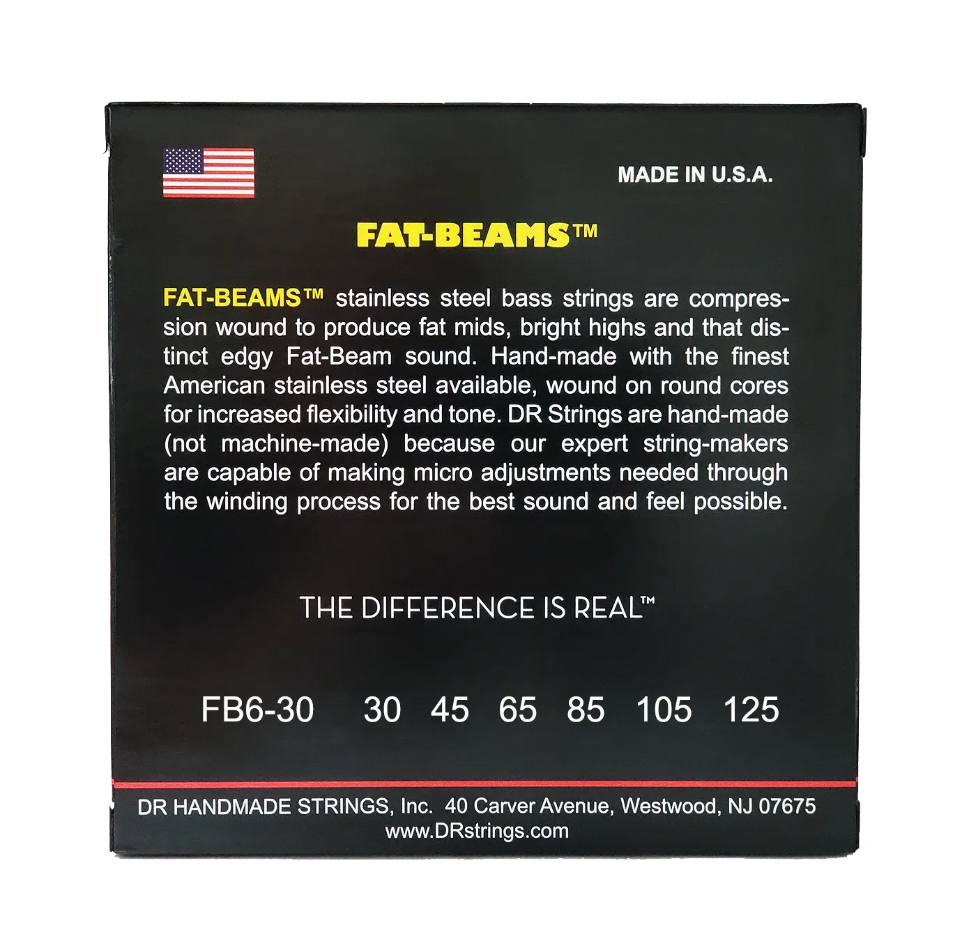 DR Strings Fat-Beam FB6 30-125 6 String Bass Strings — view 3