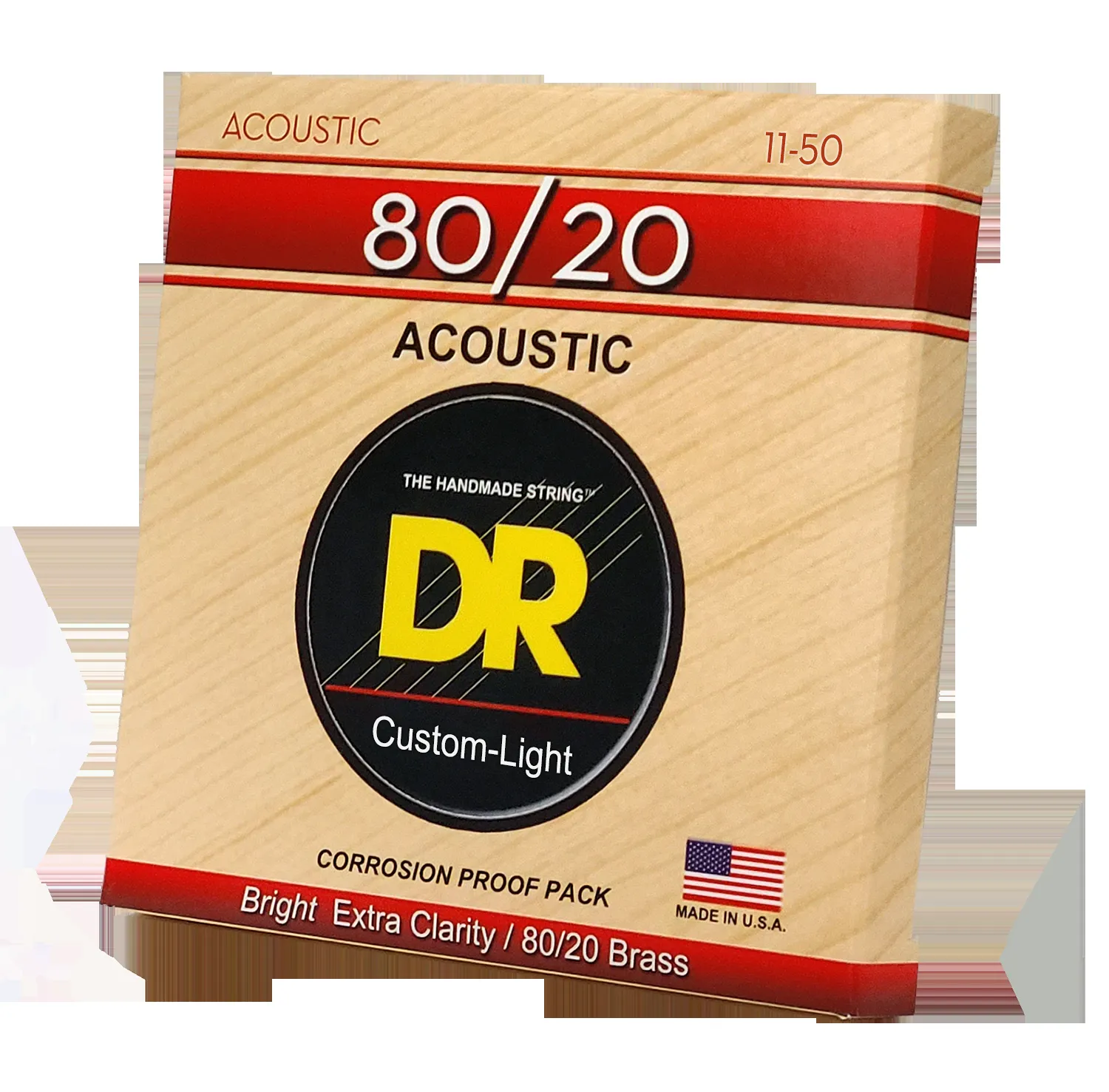 DR Strings Hi-Beam 80/20 Bronze Acoustic Guitar String Set - Custom Light 11-50 — view 2