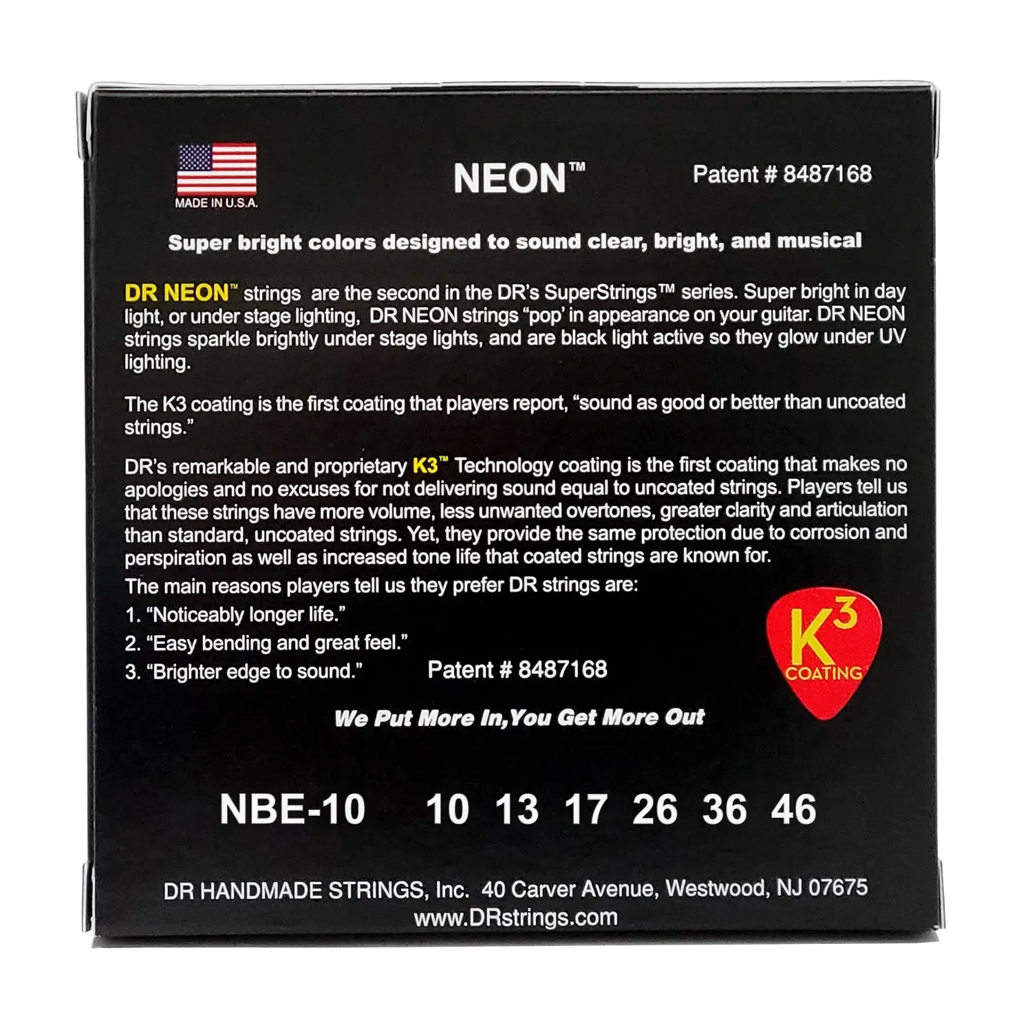 DR NEON BLUE ELEC STRINGS 10-46 — view 3