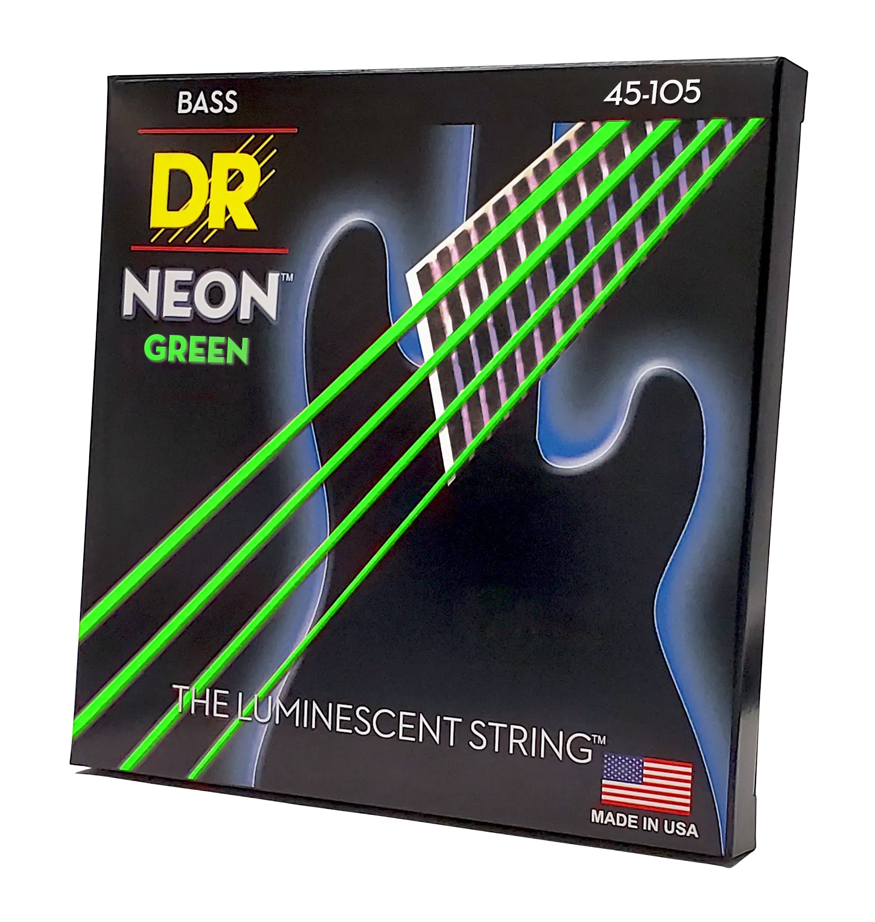 DR STRINGS BASS NEON GREEN 4ST 45-105 — view 2