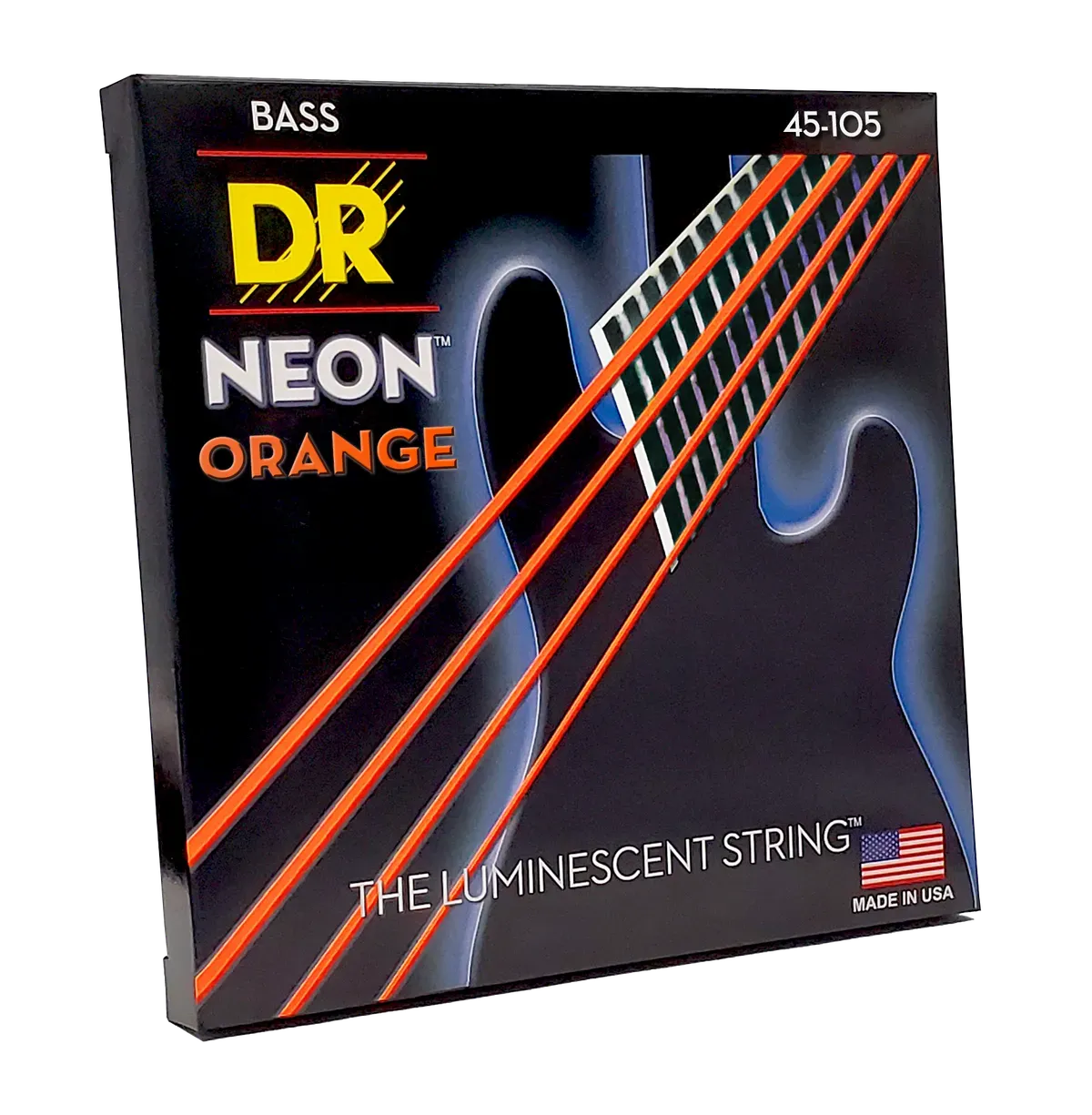 DR STRINGS BASS NEON ORANGE 4ST 45-105 — view 1