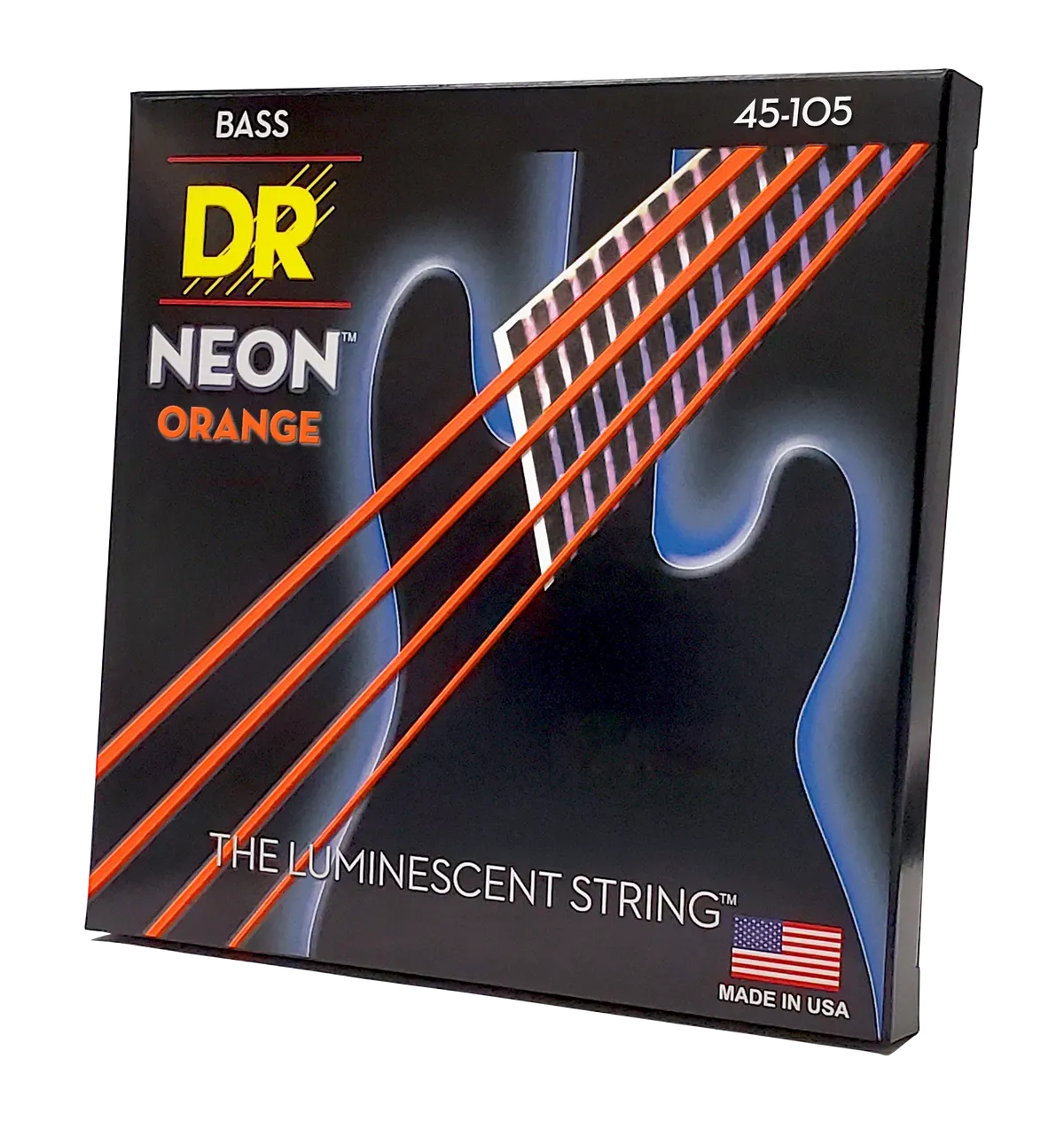 DR STRINGS BASS NEON ORANGE 4ST 45-105 — view 2