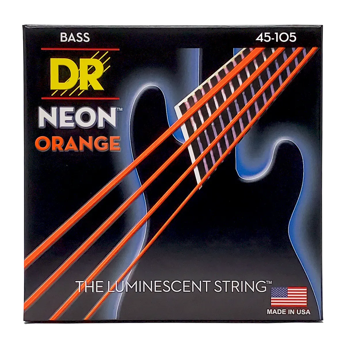 DR STRINGS BASS NEON ORANGE 4ST 45-105 — view 3