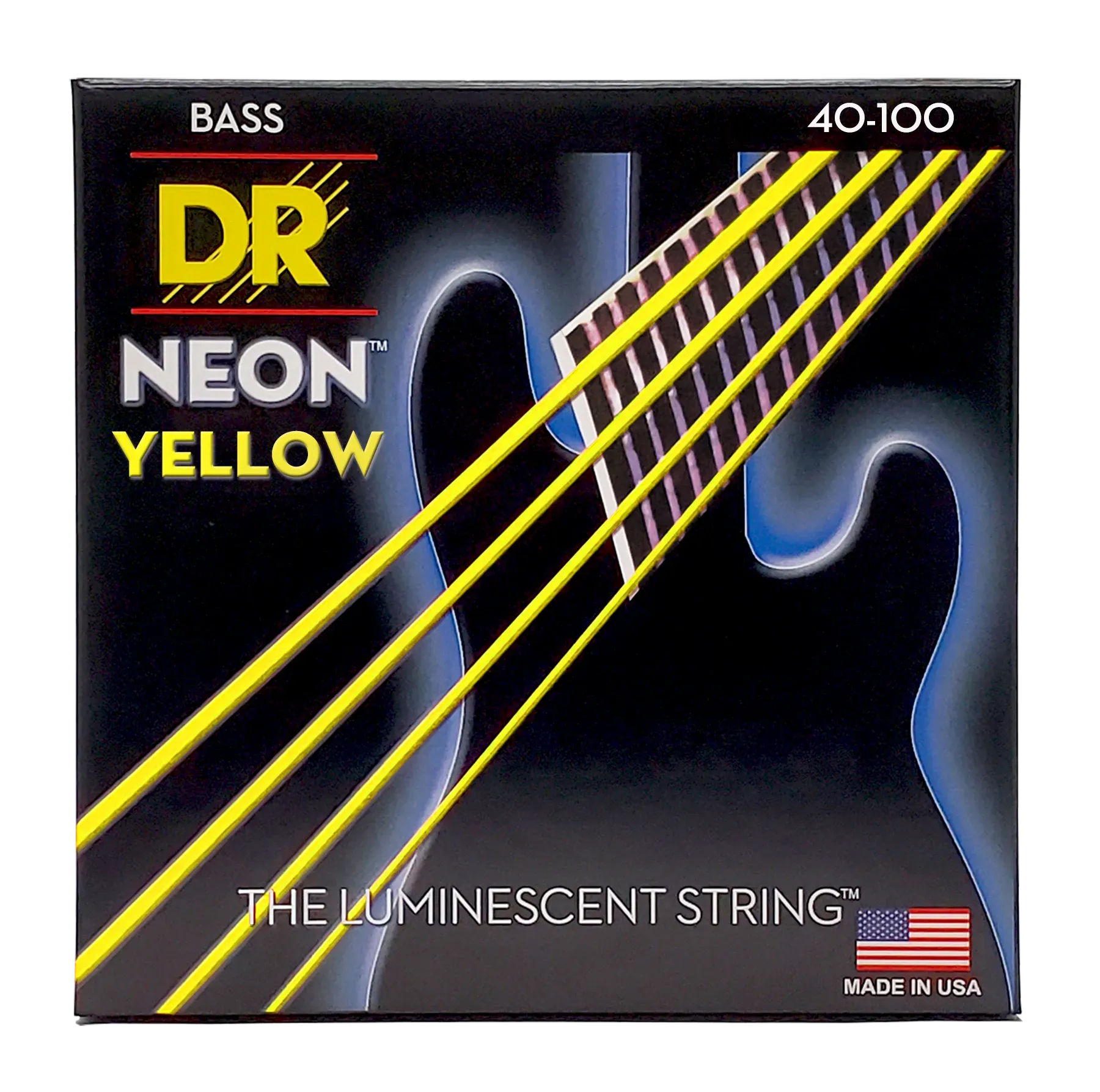 DR STRINGS NEON YELLOW BASS 4ST 40-100 — view 3