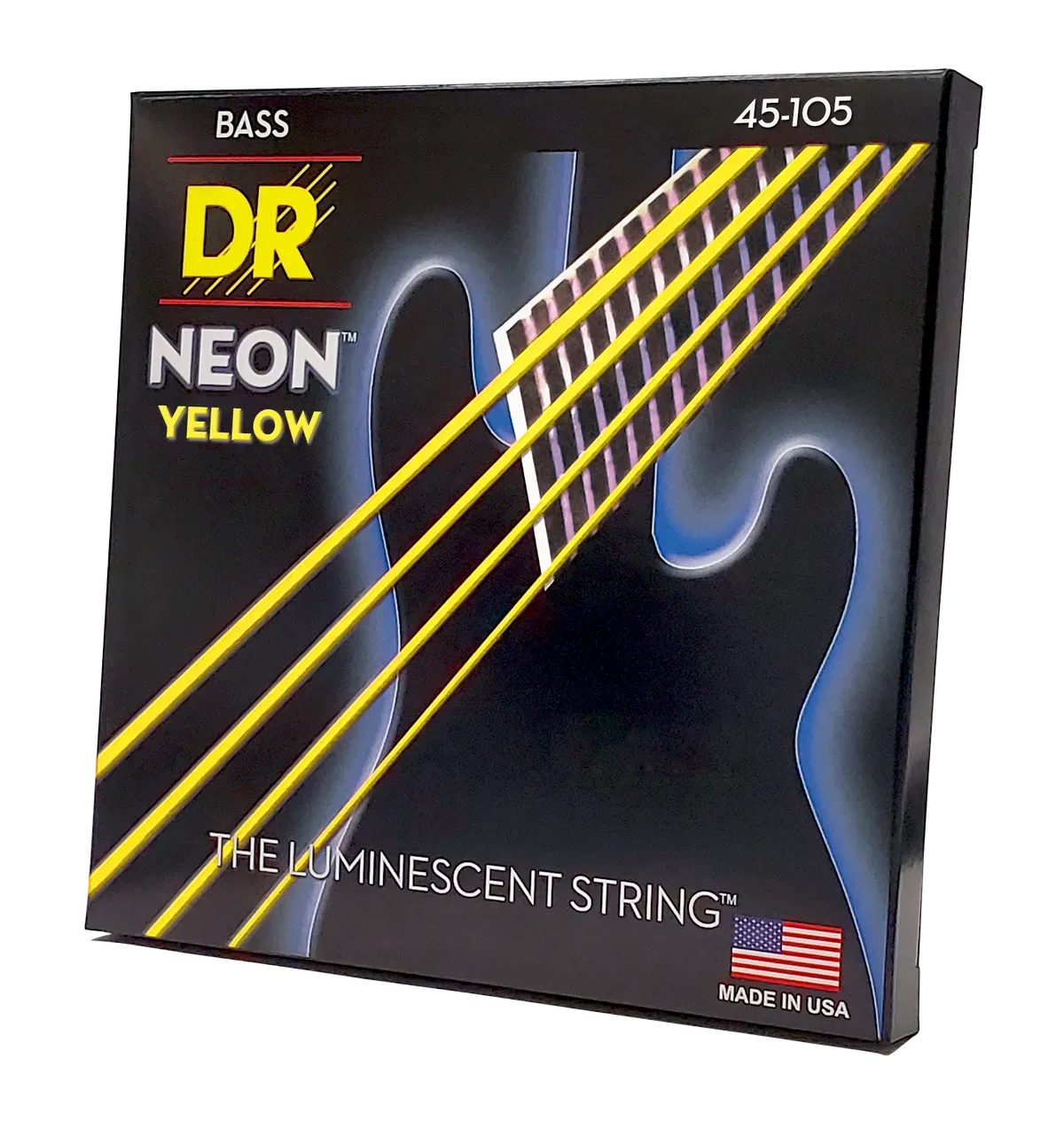 DR BASS STRINGS NEON YELLOW 4STR — view 2