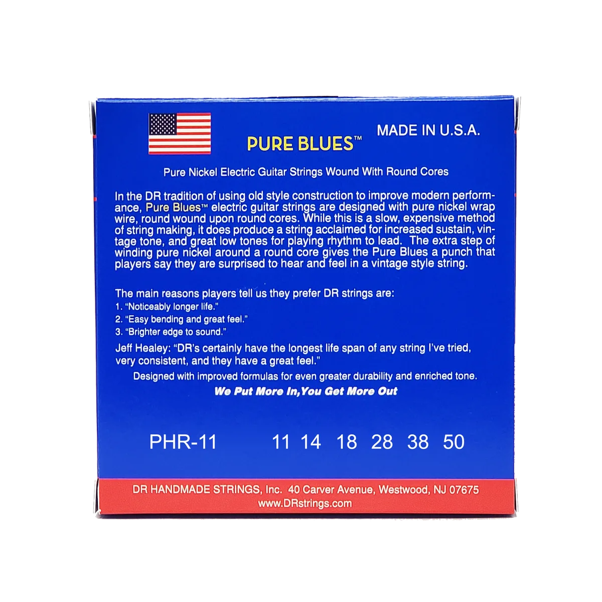 DR Pure Blues Electric Guitar Strings 11-50 Gauge — view 3