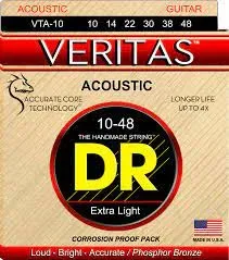 DR Strings Veritas Phosphor Bronze Acoustic Guitar Strings VTA-10 Extra Light 10-48 — view 1