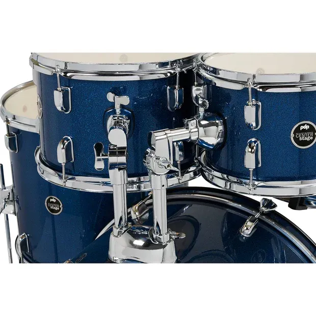 PDP Center Stage 5-piece Kit with Cymbals - Royal Blue Sparkle — view 3