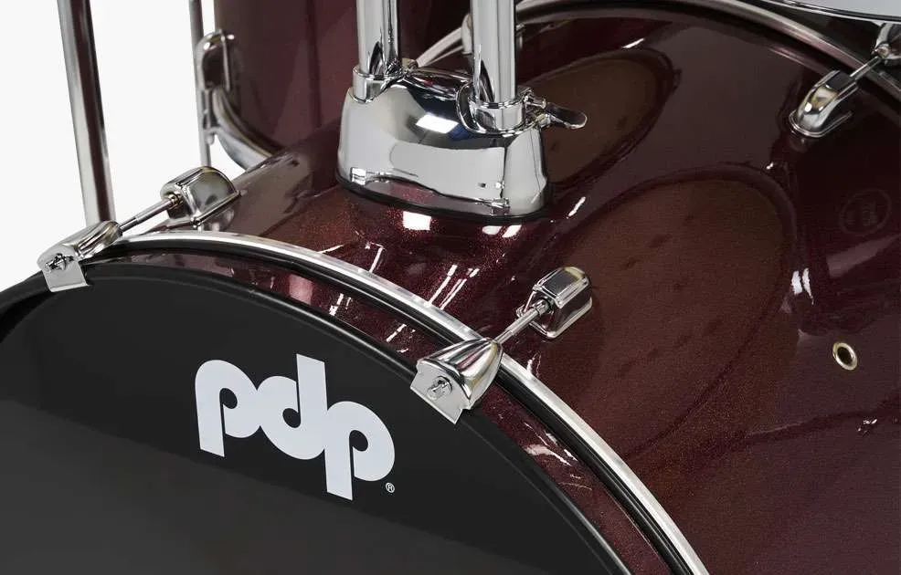 PDP Center Stage 5-piece Kit with Cymbals - Ruby Red Sparkle — view 3