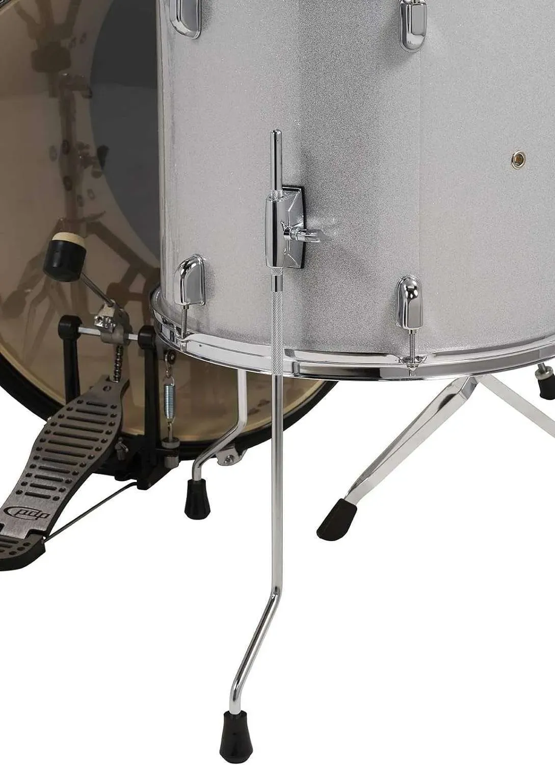PDP Center Stage 5-piece Kit with Cymbals - Silver Sparkle — view 4