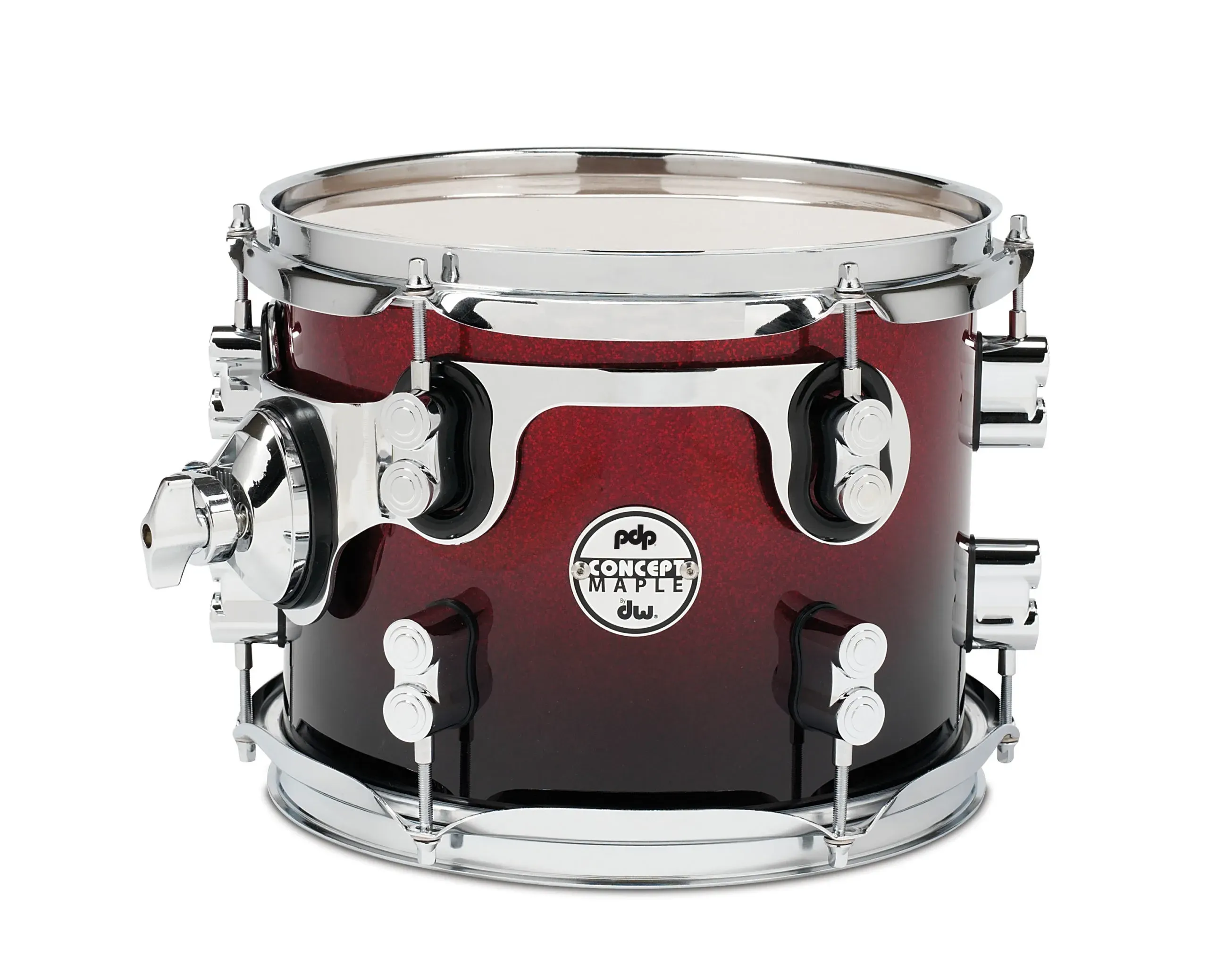 PDP Concept Maple Shell Pack 7-Piece Kit (Red to Black Fade) — view 3