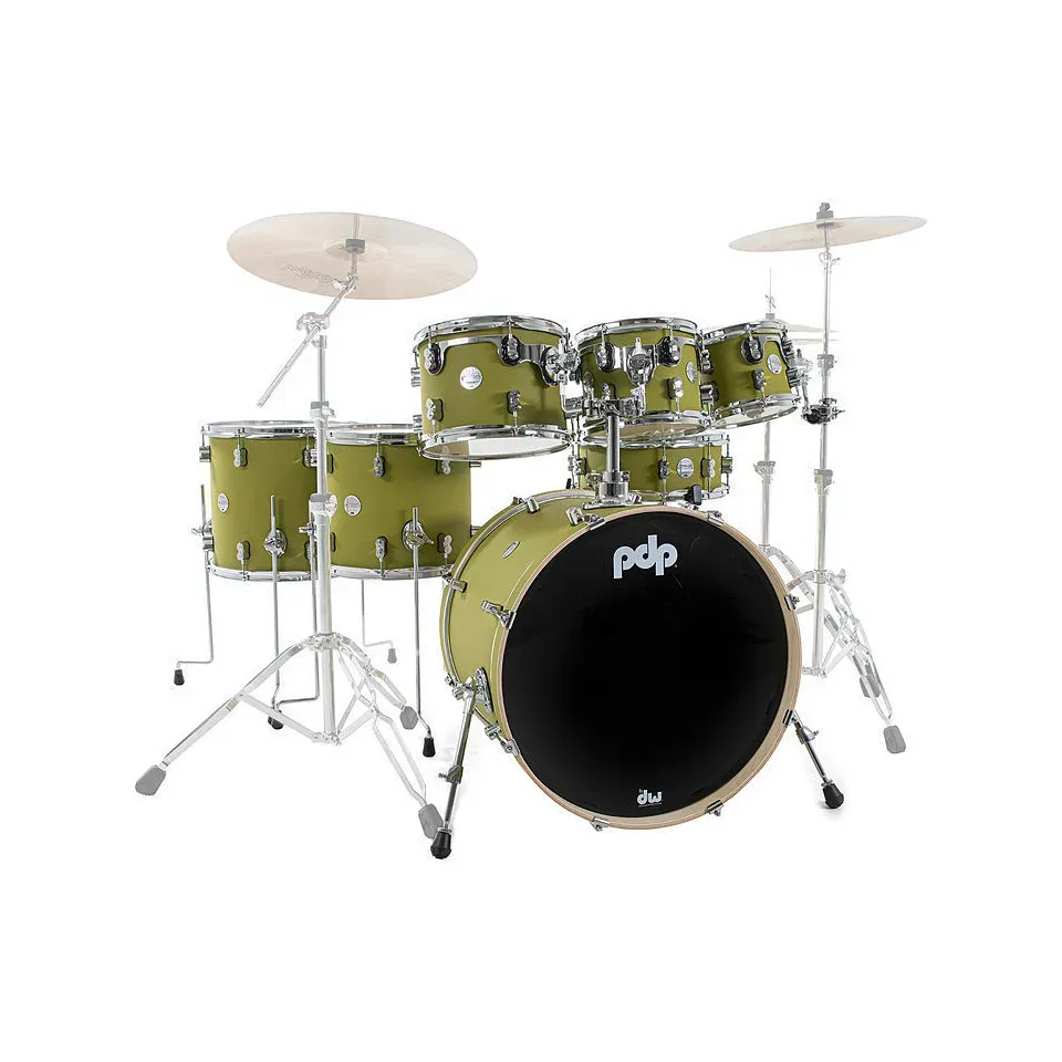 PDP Concept Maple Shell Pack 7-Piece Kit - Satin Olive — view 1