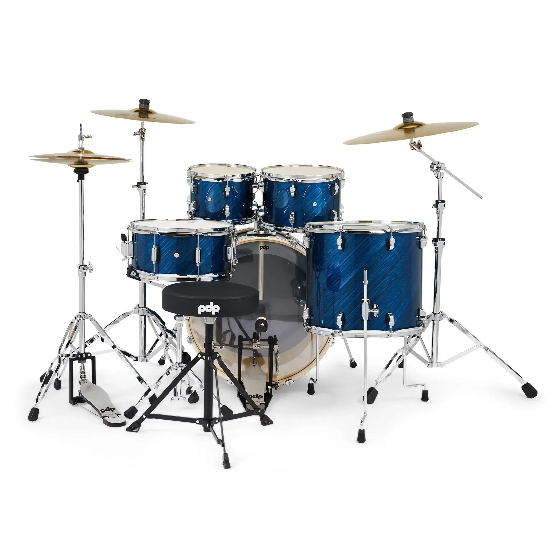 PDP Mainstage 5-piece Drum Set - Twisted Blue Steel — view 3