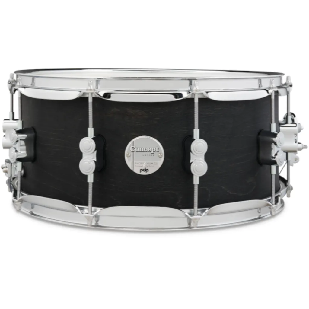 PDP Concept Black Wax Maple Snare Drum – 6.5 inches x 14 inches — view 1