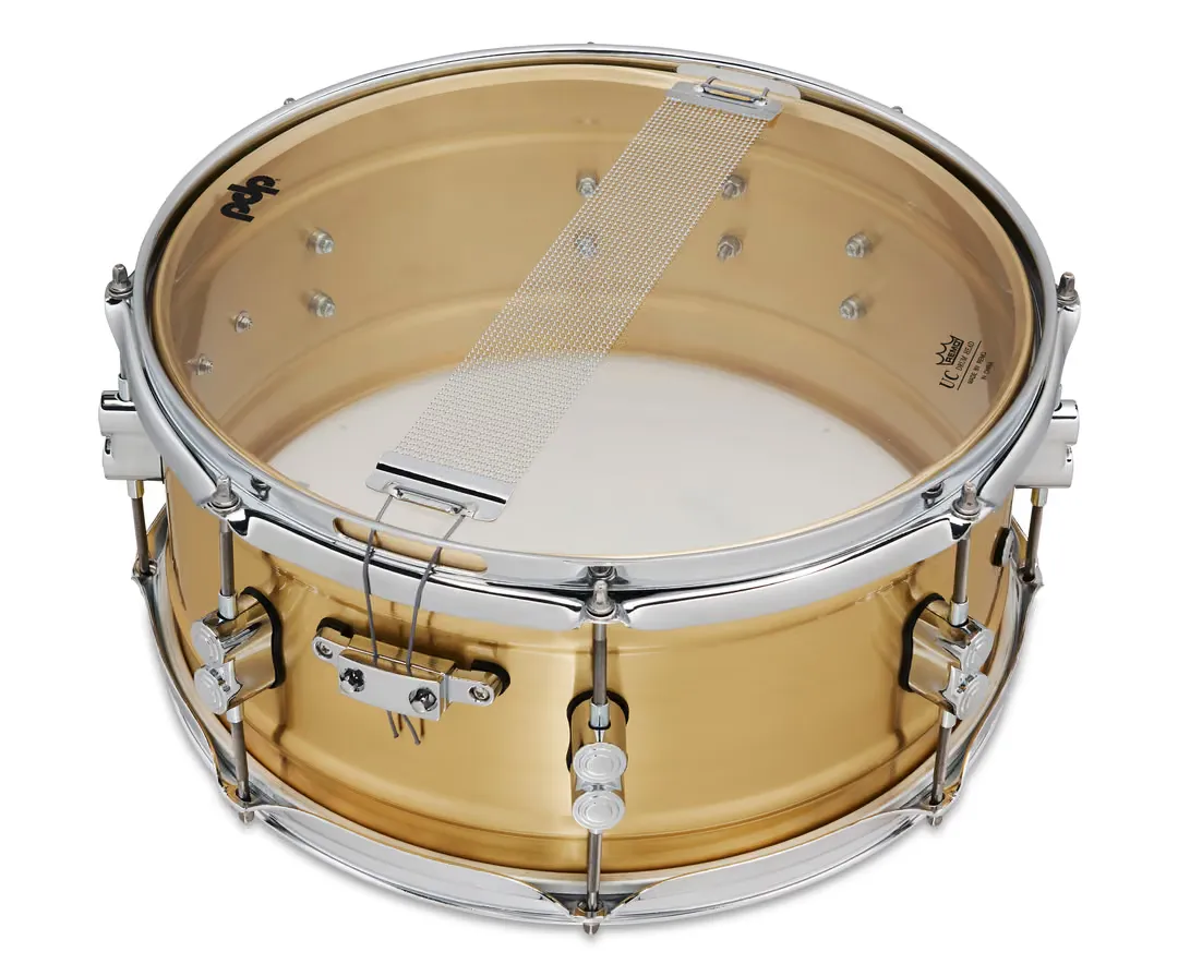 PDP Concept Brass Snare Drum – 6.5 x 14-inch – Natural Brushed Brass — view 4